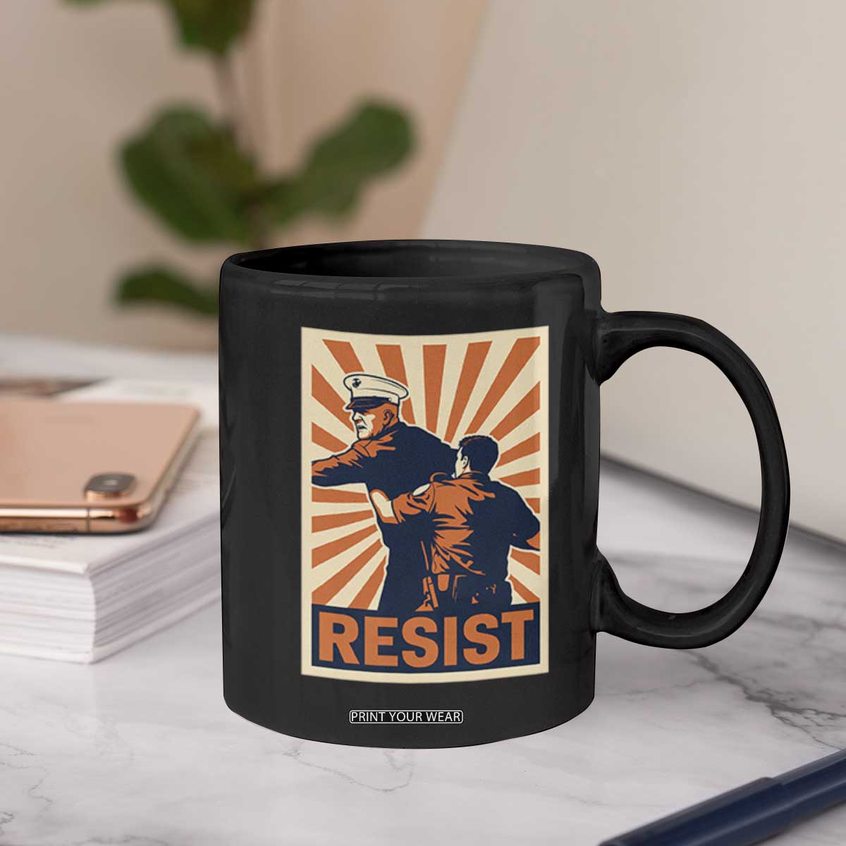 Resist Marine Veteran Political Protest Coffee Mug America First Anti War TS02 Print Your Wear