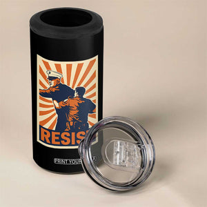 Resist Marine Veteran Political Protest 4 in 1 Can Cooler Tumbler America First Anti War TS02 Print Your Wear