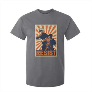Resist Marine Veteran Political Protest T Shirt For Kid America First Anti War TS02 Charcoal Print Your Wear