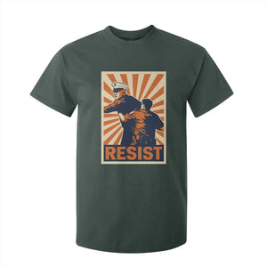 Resist Marine Veteran Political Protest T Shirt For Kid America First Anti War TS02 Dark Forest Green Print Your Wear