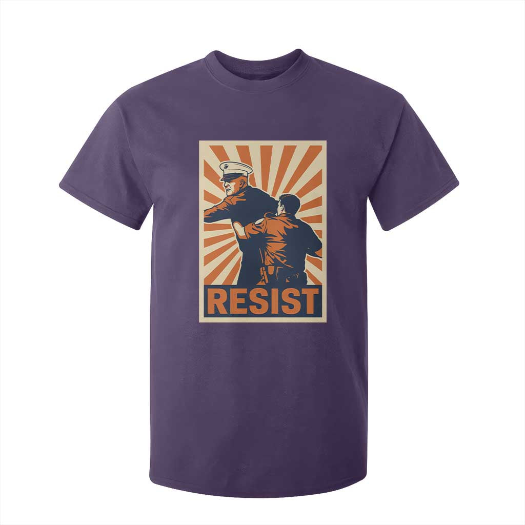 Resist Marine Veteran Political Protest T Shirt For Kid America First Anti War TS02 Purple Print Your Wear