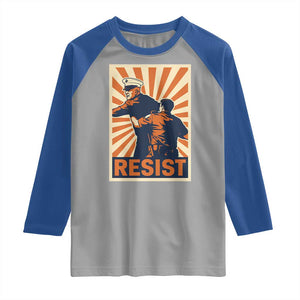 Resist Marine Veteran Political Protest Raglan Shirt America First Anti War TS02 Sport Gray Royal Print Your Wear