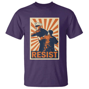 Resist Marine Veteran Political Protest T Shirt America First Anti War TS02 Purple Print Your Wear