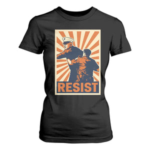 Resist Marine Veteran Political Protest T Shirt For Women America First Anti War TS02 Black Print Your Wear