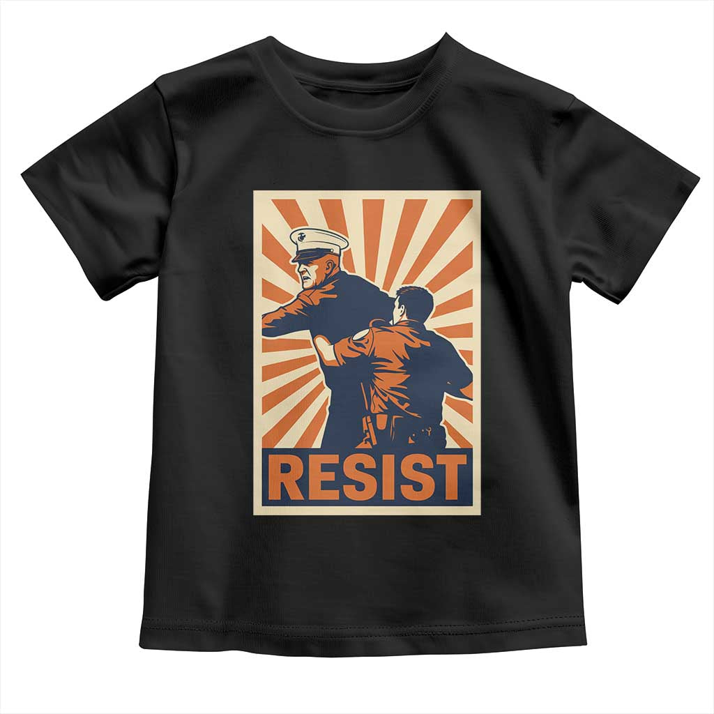 Resist Marine Veteran Political Protest Toddler T Shirt America First Anti War TS02 Black Print Your Wear