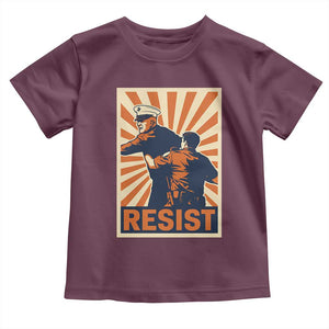 Resist Marine Veteran Political Protest Toddler T Shirt America First Anti War TS02 Maroon Print Your Wear
