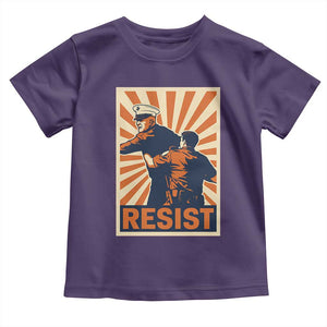 Resist Marine Veteran Political Protest Toddler T Shirt America First Anti War TS02 Purple Print Your Wear