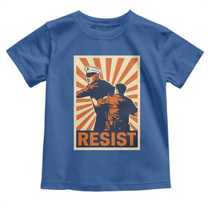 Resist Marine Veteran Political Protest Toddler T Shirt America First Anti War TS02 Royal Blue Print Your Wear