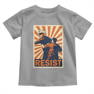 Resist Marine Veteran Political Protest Toddler T Shirt America First Anti War TS02 Sport Gray Print Your Wear