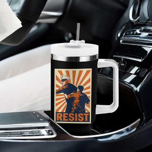 Resist Marine Veteran Political Protest Tumbler With Handle America First Anti War TS02 Print Your Wear