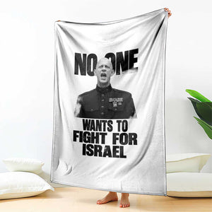 No One Wants To Fight For Israel Marine Veteran Statement Throw Blanket America First Freedom Anti War TS02 Print Your Wear