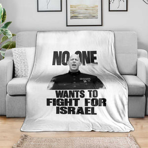 No One Wants To Fight For Israel Marine Veteran Statement Throw Blanket America First Freedom Anti War TS02 Print Your Wear