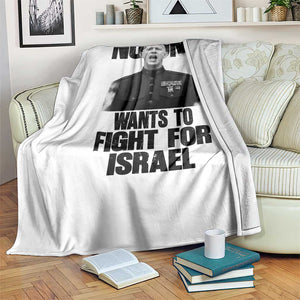 No One Wants To Fight For Israel Marine Veteran Statement Throw Blanket America First Freedom Anti War TS02 Print Your Wear