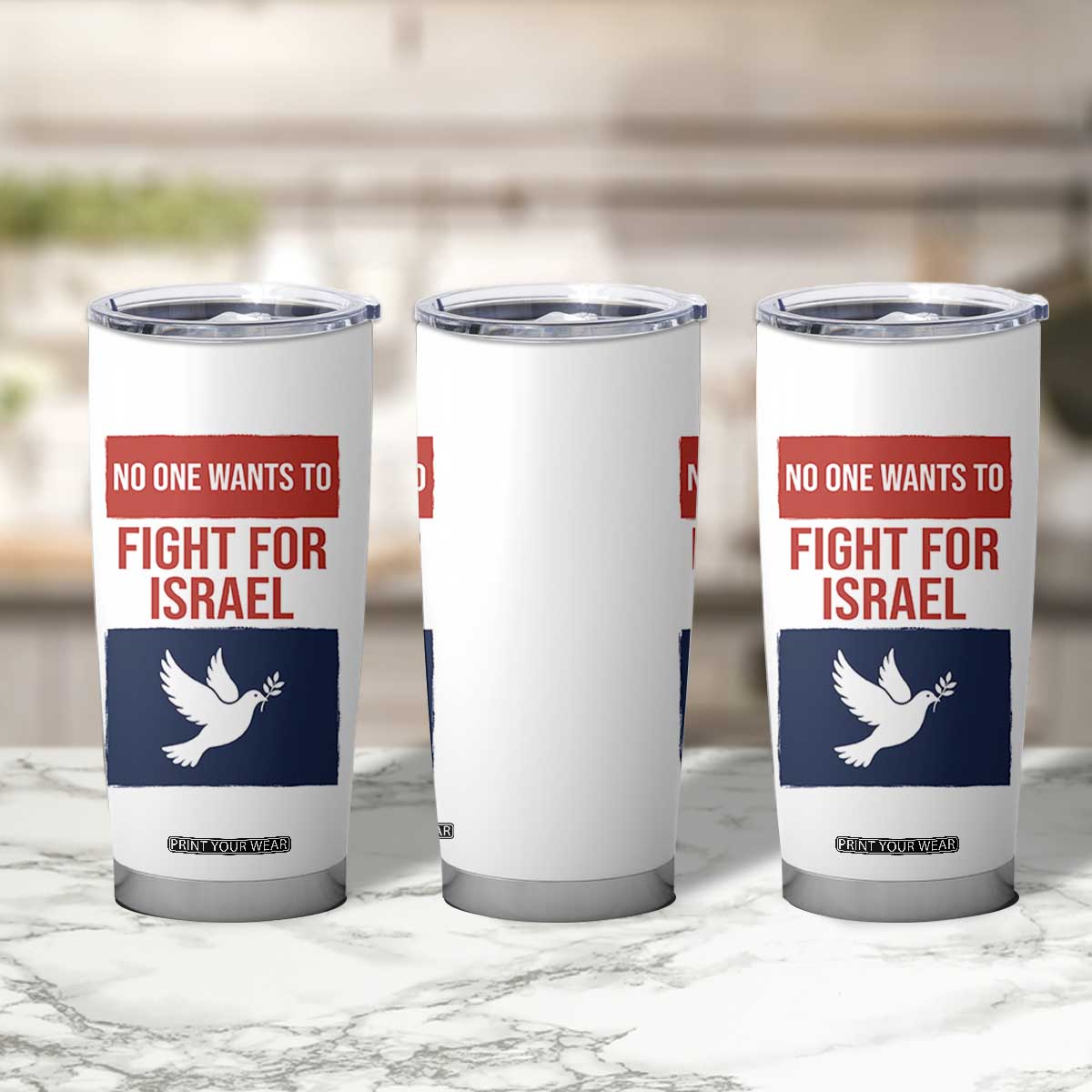No One Wants To Fight For Israel Dove Tumbler Cup Peace Freedom Supporter Anti War TS02 Print Your Wear