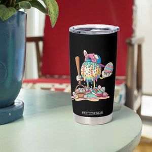 Funny Baseball Easter Bunny Graphic Tumbler Cup Colorful Drip Egg Hunt Sports Mashup TS02 Print Your Wear