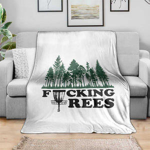 Funny Forest Disc Golf Humor Fcking Trees Throw Blanket TS02 Print Your Wear