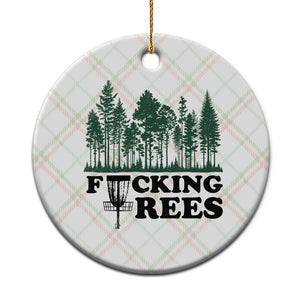 Funny Forest Disc Golf Humor Fcking Trees Ceramic Ornament TS02 1pc Christmas Plaid Print Your Wear