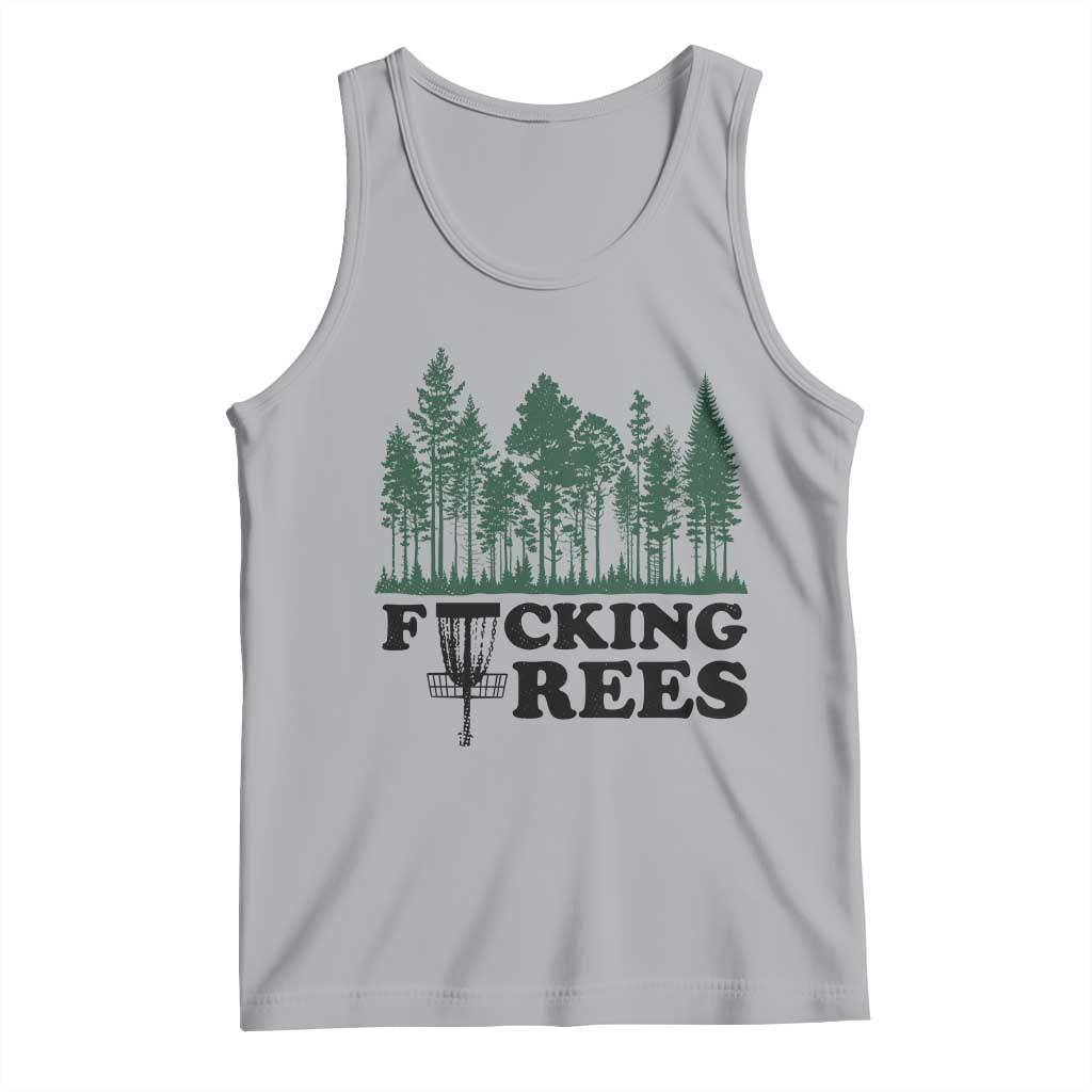 Funny Forest Disc Golf Humor Fcking Trees Tank Top TS02 Athletic Heather Print Your Wear