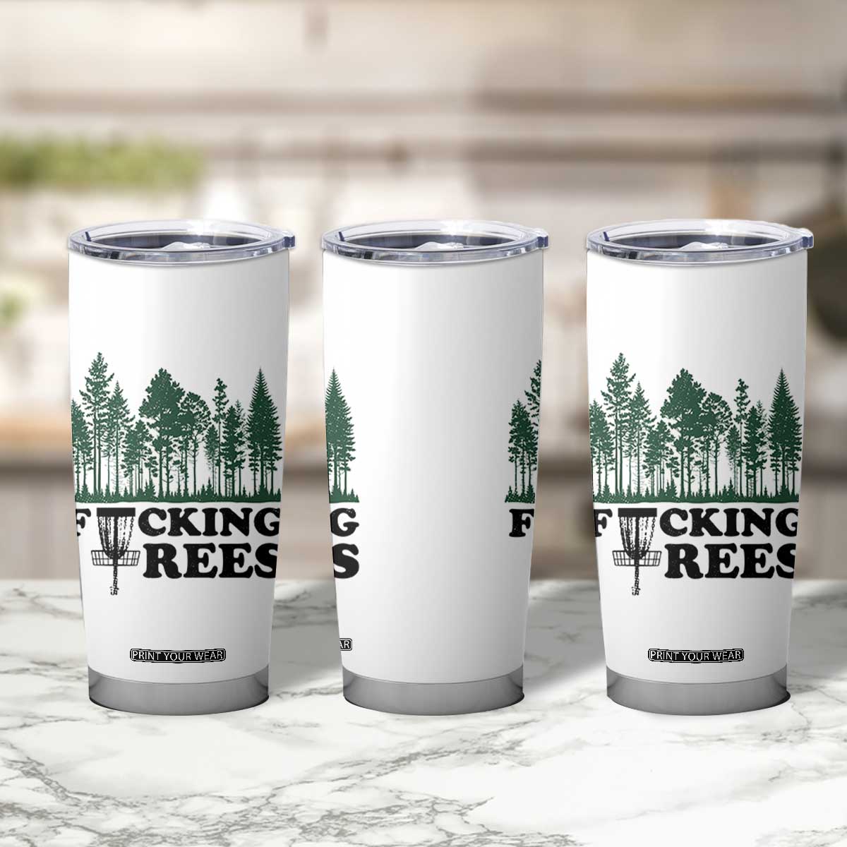 Funny Forest Disc Golf Humor Fcking Trees Tumbler Cup TS02 Print Your Wear