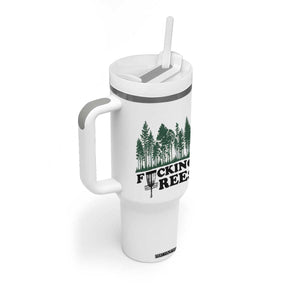 Funny Forest Disc Golf Humor Fcking Trees Tumbler With Handle TS02 Print Your Wear
