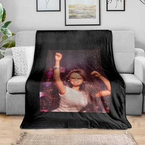 Funny Angry Doll Face Meme Graphic Throw Blanket Unhinged Baby Stankface Reaction TS02 Print Your Wear