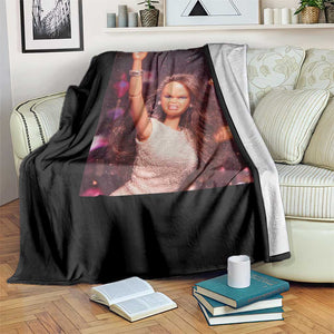 Funny Angry Doll Face Meme Graphic Throw Blanket Unhinged Baby Stankface Reaction TS02 Print Your Wear