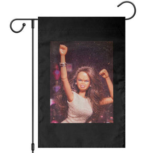 Funny Angry Doll Face Meme Graphic Garden Flag Unhinged Baby Stankface Reaction TS02 Black Print Your Wear