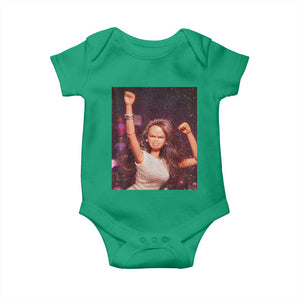 Funny Angry Doll Face Meme Graphic Baby Onesie Unhinged Baby Stankface Reaction TS02 Irish Green Print Your Wear