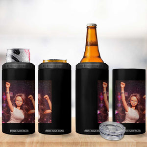 Funny Angry Doll Face Meme Graphic 4 in 1 Can Cooler Tumbler Unhinged Baby Stankface Reaction TS02 Print Your Wear