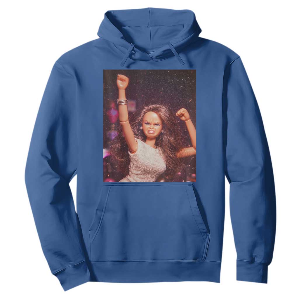 Funny Angry Doll Face Meme Graphic Hoodie Unhinged Baby Stankface Reaction TS02 Royal Blue Print Your Wear