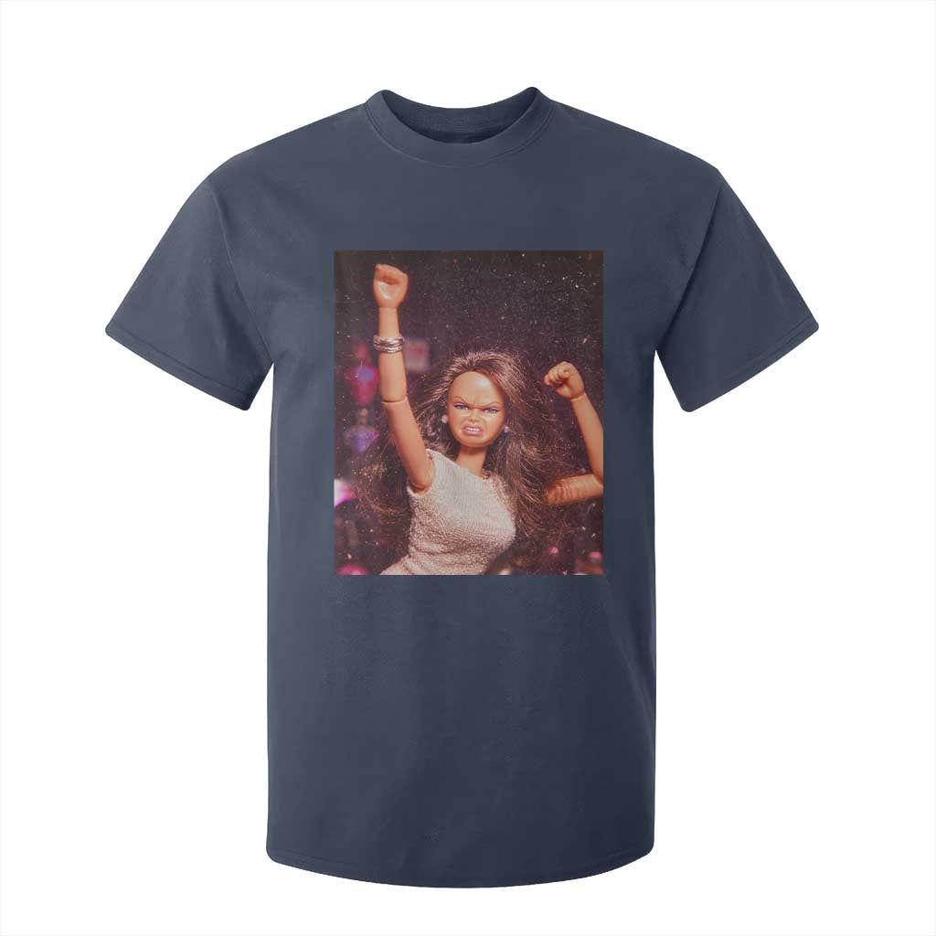 Funny Angry Doll Face Meme Graphic T Shirt For Kid Unhinged Baby Stankface Reaction TS02 Navy Print Your Wear