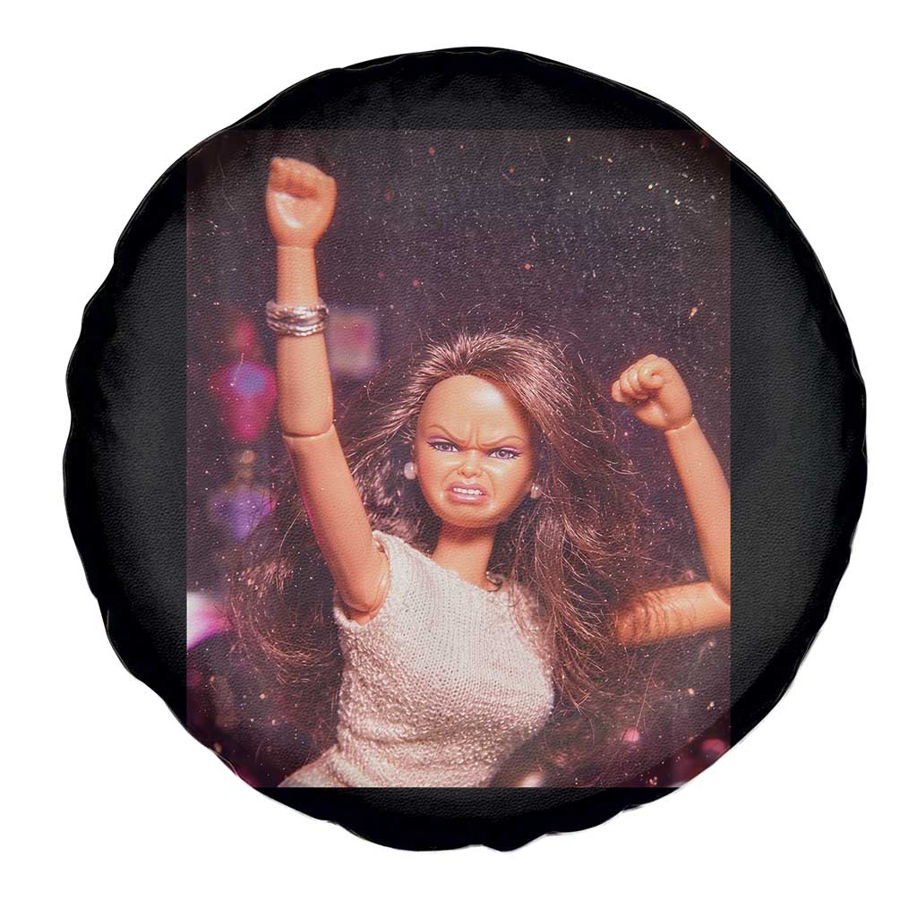 Funny Angry Doll Face Meme Graphic Spare Tire Cover Unhinged Baby Stankface Reaction TS02 Print Your Wear
