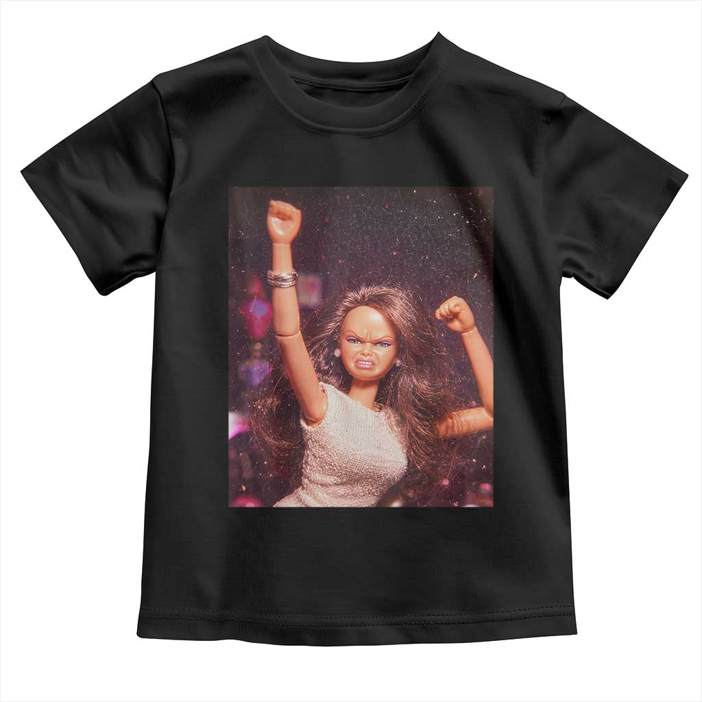 Funny Angry Doll Face Meme Graphic Toddler T Shirt Unhinged Baby Stankface Reaction TS02 Black Print Your Wear