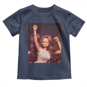 Funny Angry Doll Face Meme Graphic Toddler T Shirt Unhinged Baby Stankface Reaction TS02 Navy Print Your Wear