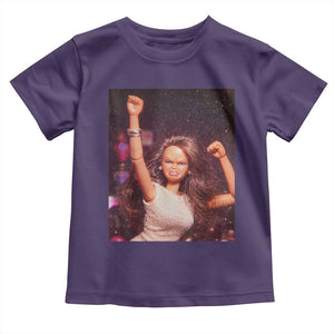 Funny Angry Doll Face Meme Graphic Toddler T Shirt Unhinged Baby Stankface Reaction TS02 Purple Print Your Wear