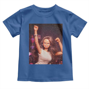Funny Angry Doll Face Meme Graphic Toddler T Shirt Unhinged Baby Stankface Reaction TS02 Royal Blue Print Your Wear