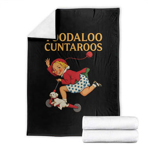 Toodaloo Cuntaroos Funny Offensive Retro Goodbye Throw Blanket Vintage Scooter Girl Cartoon Edgy Adult Humor TS02 Black Print Your Wear