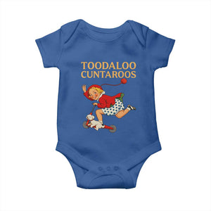 Toodaloo Cuntaroos Funny Offensive Retro Goodbye Baby Onesie Vintage Scooter Girl Cartoon Edgy Adult Humor TS02 Royal Blue Print Your Wear