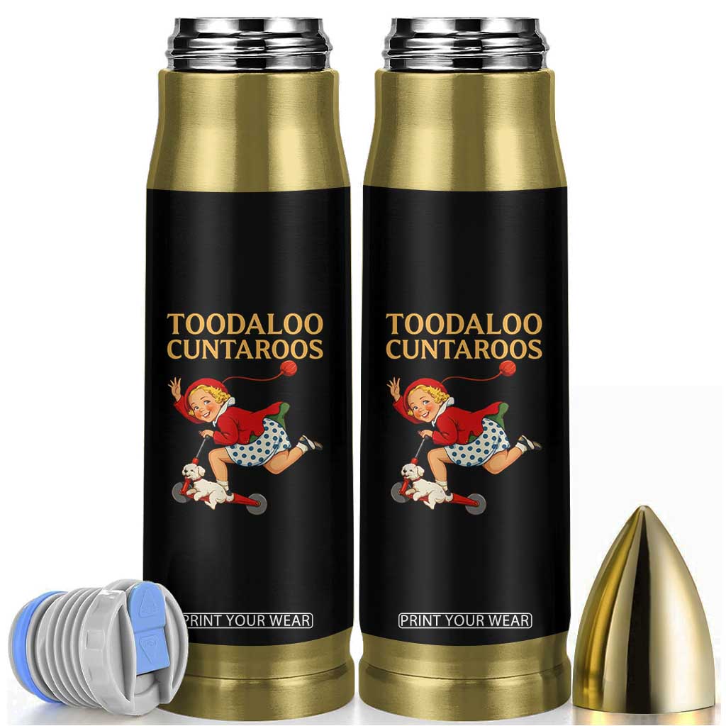 Toodaloo Cuntaroos Funny Offensive Retro Goodbye Bullet Tumbler Vintage Scooter Girl Cartoon Edgy Adult Humor TS02 Black Print Your Wear