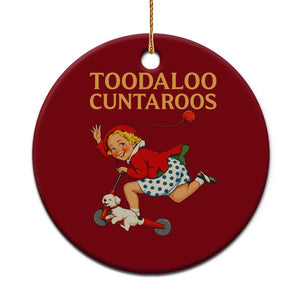 Toodaloo Cuntaroos Funny Offensive Retro Goodbye Ceramic Ornament Vintage Scooter Girl Cartoon Edgy Adult Humor TS02 1pc Red Print Your Wear
