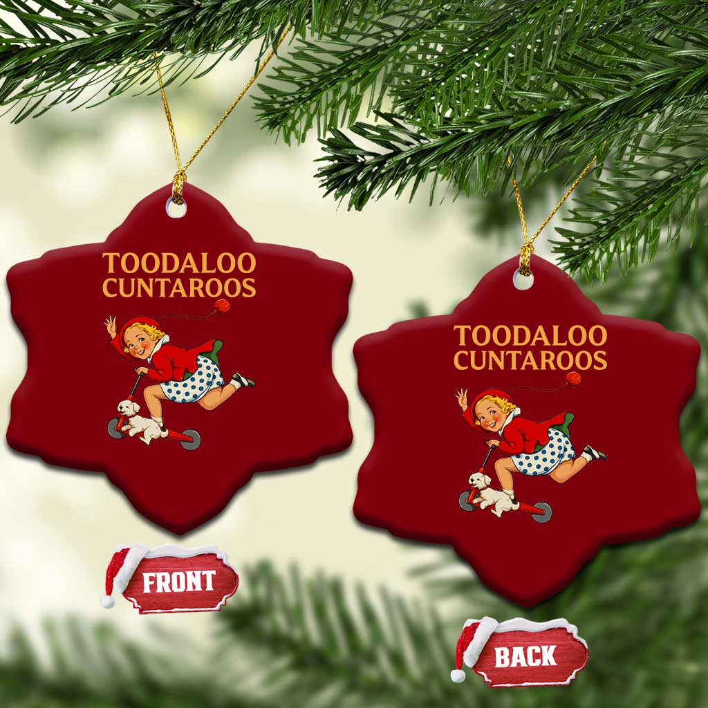 Toodaloo Cuntaroos Funny Offensive Retro Goodbye Ceramic Ornament Vintage Scooter Girl Cartoon Edgy Adult Humor TS02 Print Your Wear