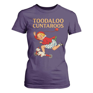 Toodaloo Cuntaroos Funny Offensive Retro Goodbye T Shirt For Women Vintage Scooter Girl Cartoon Edgy Adult Humor TS02 Purple Print Your Wear