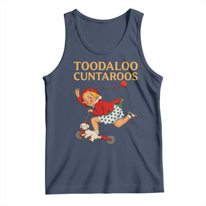 Toodaloo Cuntaroos Funny Offensive Retro Goodbye Tank Top Vintage Scooter Girl Cartoon Edgy Adult Humor TS02 Navy Print Your Wear