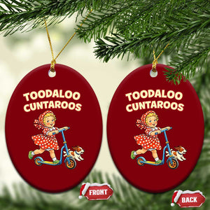 Toodaloo Cuntaroos Retro Scooter Girl Ceramic Ornament Funny Offensive Retro Goodbye Meme Dark Humor TS02 Print Your Wear
