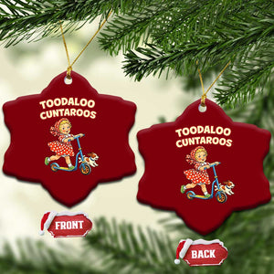 Toodaloo Cuntaroos Retro Scooter Girl Ceramic Ornament Funny Offensive Retro Goodbye Meme Dark Humor TS02 Print Your Wear