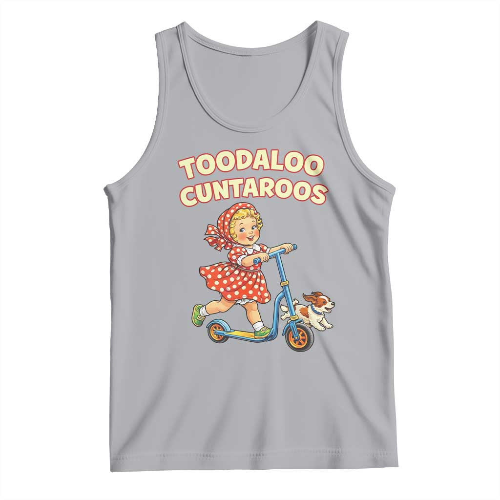 Toodaloo Cuntaroos Retro Scooter Girl Tank Top Funny Offensive Retro Goodbye Meme Dark Humor TS02 Athletic Heather Print Your Wear