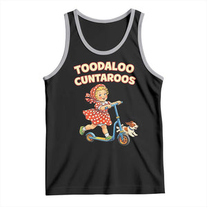 Toodaloo Cuntaroos Retro Scooter Girl Tank Top Funny Offensive Retro Goodbye Meme Dark Humor TS02 Black Athletic Heather Print Your Wear