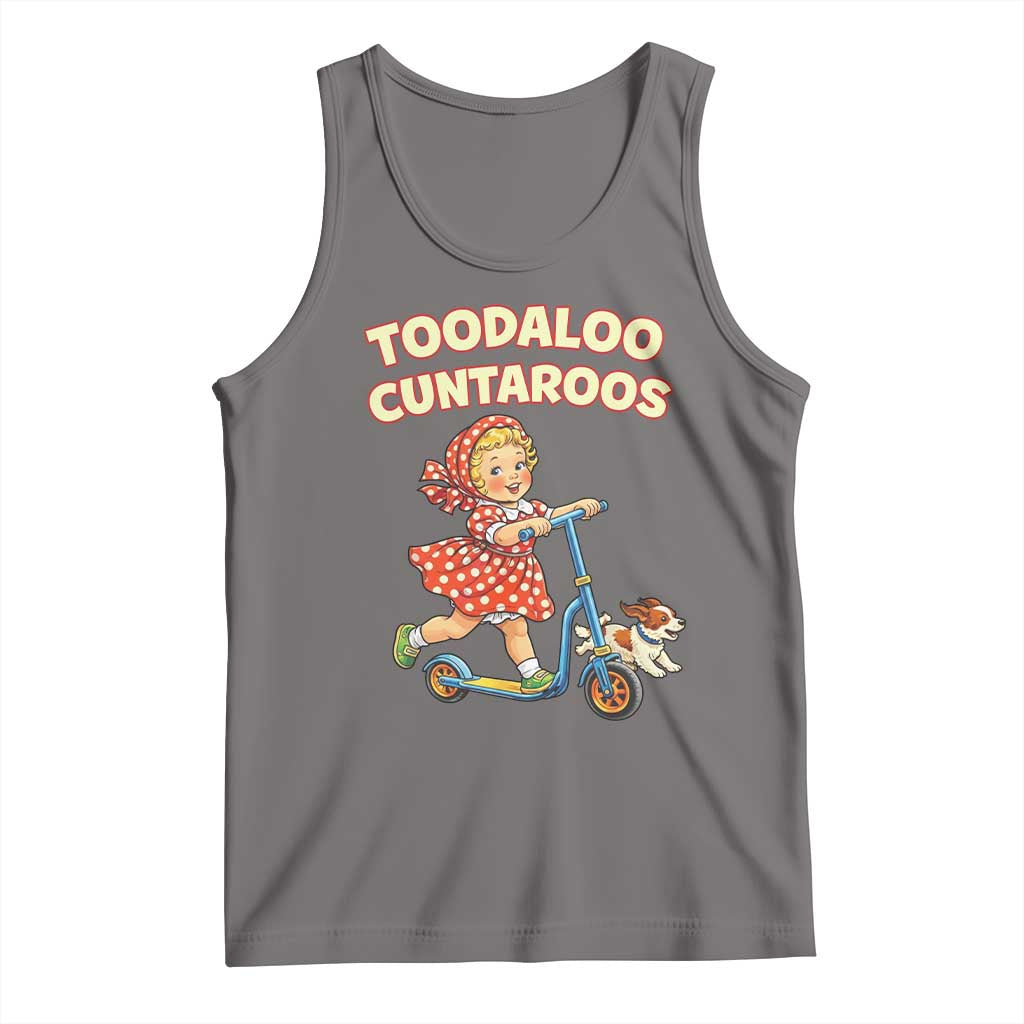 Toodaloo Cuntaroos Retro Scooter Girl Tank Top Funny Offensive Retro Goodbye Meme Dark Humor TS02 Deep Heather Print Your Wear