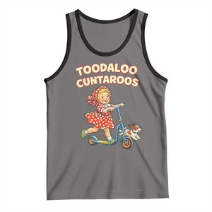 Toodaloo Cuntaroos Retro Scooter Girl Tank Top Funny Offensive Retro Goodbye Meme Dark Humor TS02 Deep Heather Black Print Your Wear