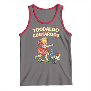 Toodaloo Cuntaroos Retro Scooter Girl Tank Top Funny Offensive Retro Goodbye Meme Dark Humor TS02 Deep Heather Red Print Your Wear